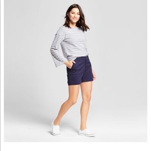 Women’s A New Day Blue Chino Shorts; size 2; 5”